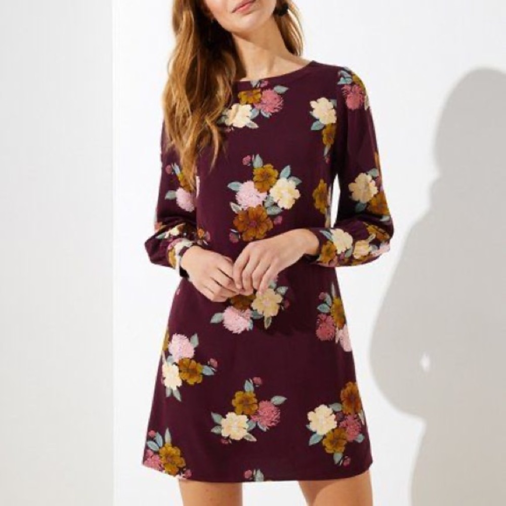 Loft Floral Shift Dress